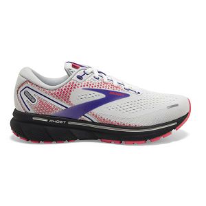 Brooks Ghost 14 Road Running Shoes - Womens, White/Purple/Coral | IE-XJB039825